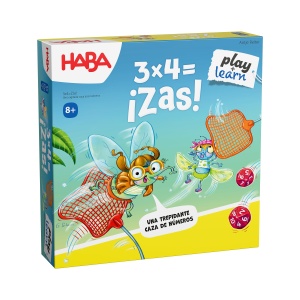 Joc de societate HABA 3x4 Zas pentru invatarea inmultirii, 6 rachete telescopice