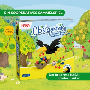 Joc de societate HABA Groser Obstgarten - pentru 3-6 ani, 40 fructe din lemn - Img 4