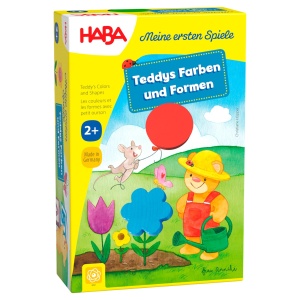 Joc educativ HABA Teddys Culori si Forme, 4 planse, 8 piese, pentru copii de la 2 ani