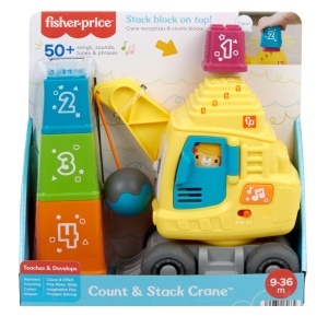 Jucarie Baufahrzeug Fisher-Price HXF48 cu sunete, lumini si cric mobil, pentru copii 9 luni - Img 6