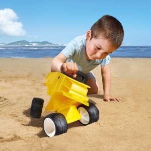 Jucarie camion Hape Kipper cu maner pentru copii 12 luni plastic rezistent - Img 4
