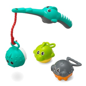 Jucarie de Baie Infantino Fischspass cu 1 Caine si 3 Figuri Marine, Multicolor - Img 2