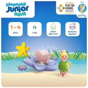 Jucarie de Baie Tinkerbell PLAYMOBIL JUNIOR cu Flori Magice, 1 An - Img 2