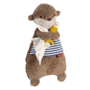 Jucarie de plus cu caldura Fehn Otter Theo, 16x26 cm, lavabil la 30C