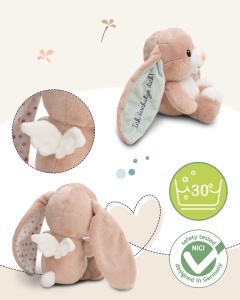 Jucarie de plus NICI Hase Fjella 25cm - roz - material moale, cadou perfect - Img 3