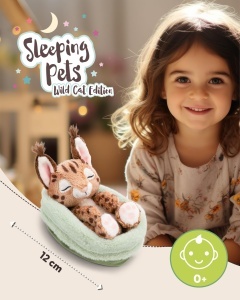 Jucarie de plus NICI Karakal 12cm, culoare brown, in cosulet verde, pentru copii si adulti - Img 2