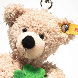Jucarie de plus Steiff Teddybear Fynn 12cm bej, talisman de noroc, lavabila - Img 3