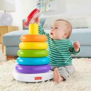 Jucarie de Stivuire Fisher-Price GJW15, 38 cm, 6 Ringi Colorati - Img 2