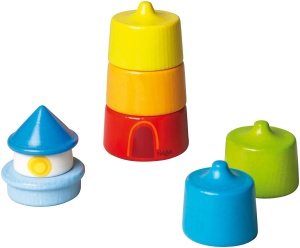 Jucarie din lemn HABA 300170 - Turn colorat, 21 cm, pentru sortare si stivuire - Img 2