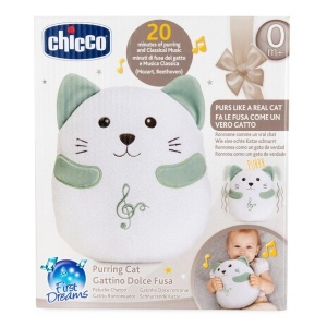 Jucarie interactiva Chicco Pisica care toarce sunete relaxante si vibratii lavabila pentru bebelusi 0 - Img 4