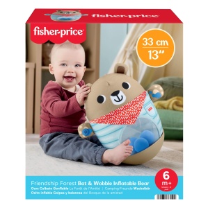 Jucarie interactiva Fisher-Price Camping Wackelbar JLB83 33 cm cu bile colorate si baza stabila - Img 7