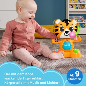 Jucarie interactiva pentru bebelusi Fisher-Price Beat Bande Tiger Justin, cu sunete si lumini - Img 2