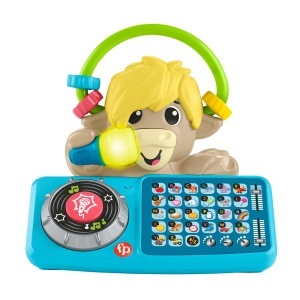 Jucarie interactiva pentru bebelusi Fisher-Price DJ-Yak Taylor cu muzica si lumini