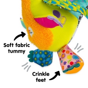 Jucarie Lamaze Diego Dragonul Zburator Verde cu Clip de Prindere - Img 4