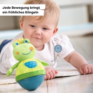 Jucarie motrica HABA Frosch din velur, 15 cm, pentru bebelusi de la 6 luni - Img 2