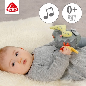 Jucarie muzicala Fehn Vulkan 051025 - 18 cm, cu melodia Schuberts Wiegenlied, pentru bebelusi - Img 3