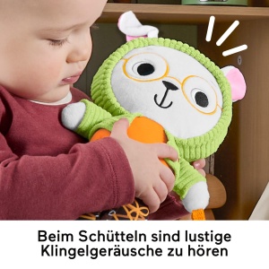 Jucarie pentru bebelusi Fisher-Price Camping JLB87 iepuras cu inel dentitie si activitati senzoriale - Img 4