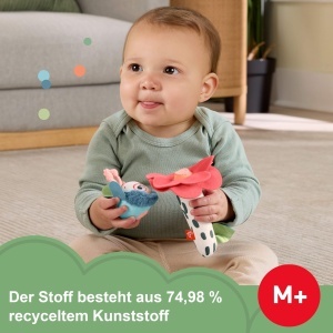 Jucarie pentru bebelusi Fisher-Price Planet Friends 2-in-1 cu detalii senzoriale - Img 3