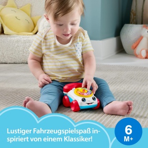 Jucarie pentru bebelusi Fisher-Price Plappertelefon, cu sunete si roti mobile - Img 2