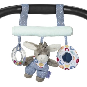 Jucarie pentru bebelusi Sterntaler Esel Emmi, cu Rassel, Multicolor