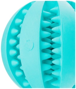 Jucarie pentru caini TRIXIE Denta Fun Ball, cu gust de menta, 7 cm, turcoaz - Img 4
