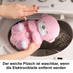Jucarie Plus Fisher-Price Schlummer-Otter, Portabila, Roz, cu Muzica si Lumini - Img 5
