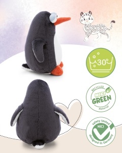 Jucarie Plus NICI Pinguin Jorge Thunder 30cm Gri Material Reciclat - Img 3