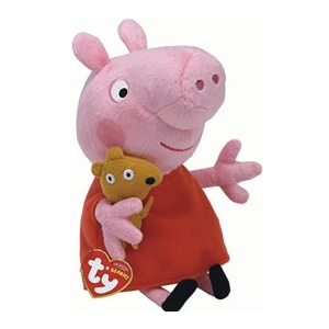 Jucarie Plus Peppa Wutz TY 46128, 15cm, rosu, calitate premium