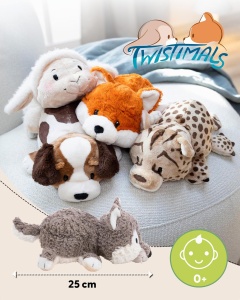Jucarie Plush 2in1 NICI - Oaie si Lup, 25cm, Culoare Bej - Img 2