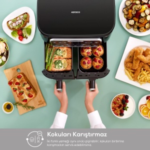 Karaca Air Cook Duo 8 Litri Airfryer Starlight Tehnologie Duo Tech - Img 5