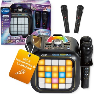 Karaoke portabil VTech Karaoke Light Party cu 2 microfoane, Bluetooth