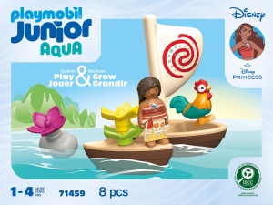 Katamaran PLAYMOBIL JUNIOR Vaiana, din plastic biobazat, pentru copii de la 1 an - Img 4