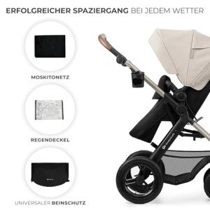 Kinderkraft MOOV2 AIR Carucior 3 in 1 Gri Rotile Gonflabile - Img 18