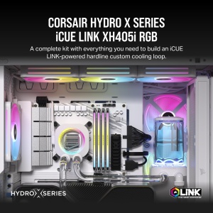 Kit de racire cu apa CORSAIR Hydro X Series iCUE LINK XH405i, 360mm, RGB, Alb - Img 2