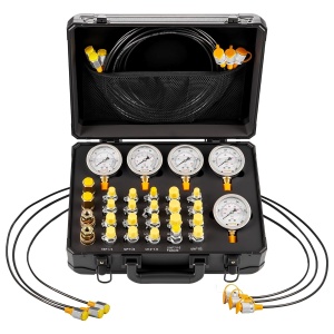 Kit de Testare a Presiunii Hidraulice VEVOR YS-0200A, 10-600 Bar, 5 Manometre