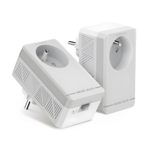 Kit Powerline Mercusys MP300P, 600 Mbps, 2 adaptoare, priza integrata - Img 2