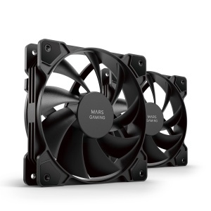 Kit racire cu ventilatoare Mars Gaming MF-PROX2, 2 ventilatoare 120mm, ultra-silentios, negru