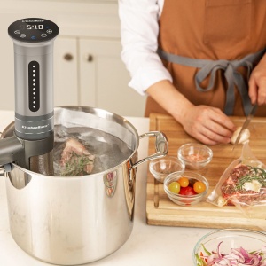 KitchenBoss Sous Vide G310 Argintiu IPX7 Rezistent la Apa Control Precizie 40-90degC - Img 8