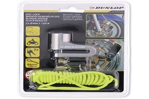 Lacat pentru disc Dunlop cu cablu de 1.5m, 4mm, negru