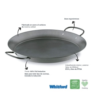 Lacor 60135 Paellera din otel carbon 36cm Antiaderenta Compatibila cu toate tipurile de plite - Img 3