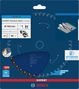 Lama pentru feronerie Bosch EXPERT din otel inoxidabil, 160 mm, pentru taiere precisa - Img 2