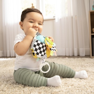 Lamaze Jucarie Clip-on pentru Carucior si Scaun Auto - Buzzy the Bee - Dezvoltare Senzoriala - Img 2