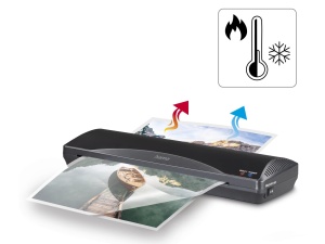 Laminator la cald si la rece Hama cu folii de laminare A3 laminator pentru laminare la rece si laminare la cald incalzire rapida acasa birou scoala bu - Img 3