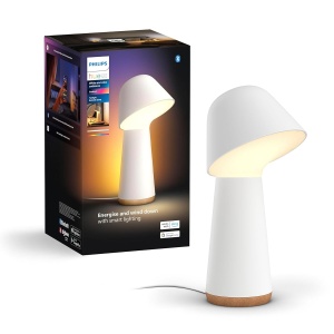 Lampa de birou Philips Hue Twilight, lumina alba si colorata, Bluetooth, control vocal