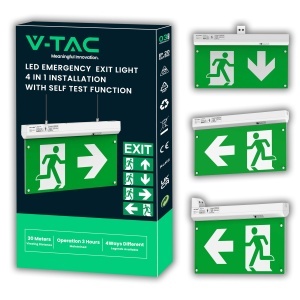 Lampa de evacuare LED V-TAC 2,5W cu autonomie de 3 ore, 6000K