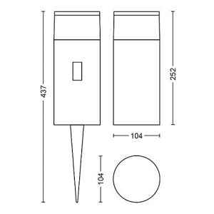 Lampa de gradina Philips Hue Calla, 590lm, dimabila, neagra - Img 4