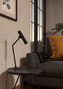 Lampa de masa LED Eglo Almudaina, design minimalist, negru, 49.5 cm - Img 3