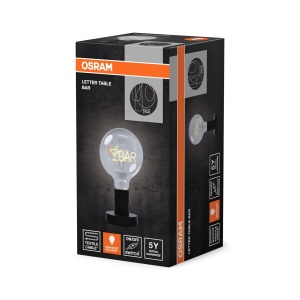 Lampa de masa LED Osram 1906, 1.2W, E27, lumina calda, negru - Img 2