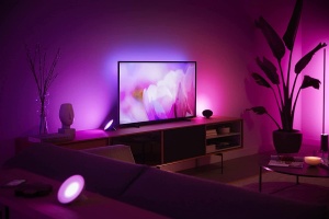 Lampa de masa LED Philips Hue Bloom, 500 lm, 16 milioane culori, negru - Img 5