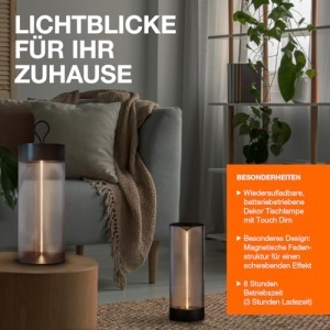 Lampa de masa LEDVANCE DECOR Wood, E27, USB, negru, lemn FSC, IP20 - Img 5